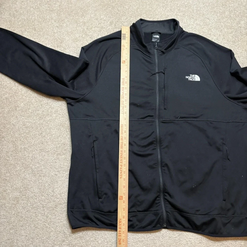 The North Face Jacket Mens 3XL Black Softshell Zip Fleece Lined Hiking Outdoor